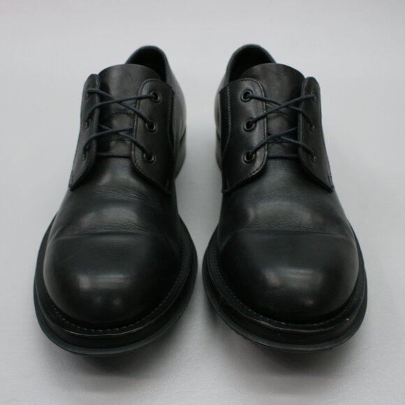 Prada Men\'s 10 Welt-sewn Black Leather Lace-up Oxford Derby Dress Shoes - 2EG100
